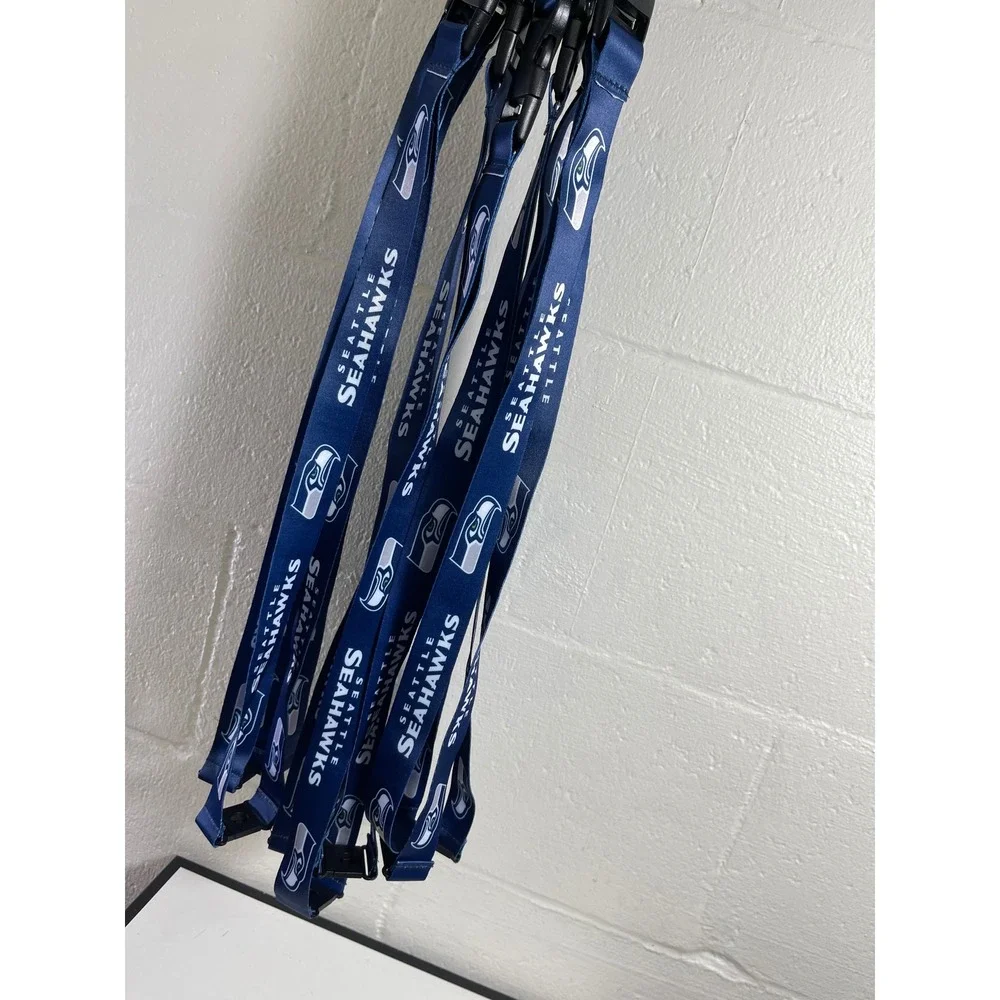 Seattle Seahawks NFL Lanyard Navy Blue Team Logo ID Badge Key Holder 24 Inch